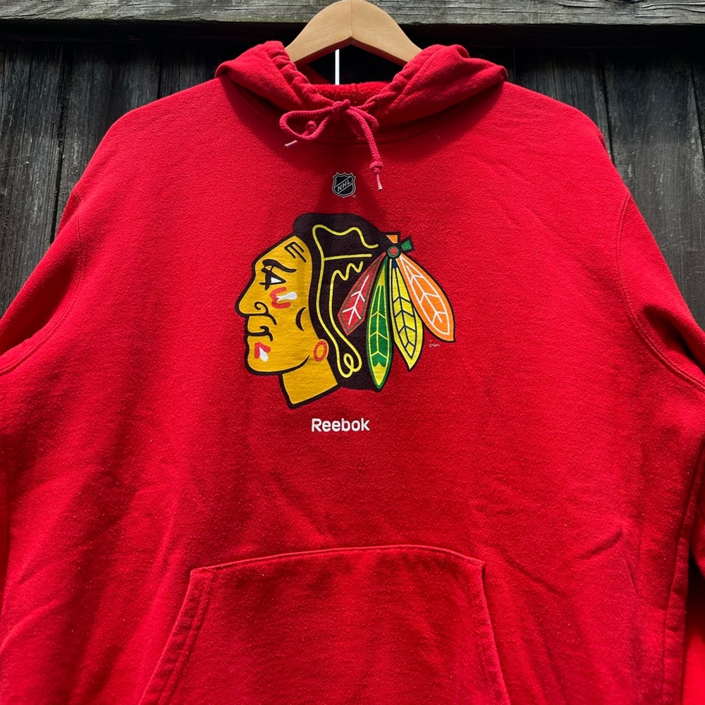 Indians Reebok red hoodie